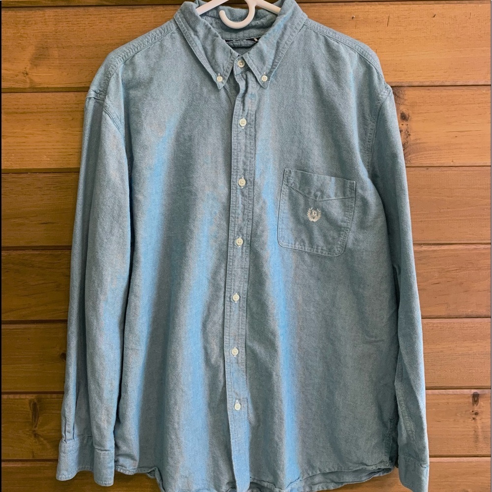 Chaps - Teal Button-Down Shirt